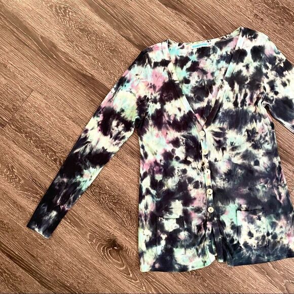 Silver! Charm tie dye cardigan - Picture 4 of 7